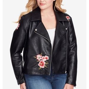 Jessica Simpson Faux-Leather Moto Jacket